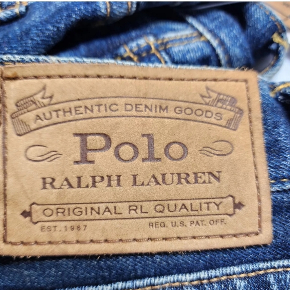 NWT Men's Ralph Lauren Polo Varick Slim Straight Rope Dyed Splattered Paint Jean - Picture 6 of 10